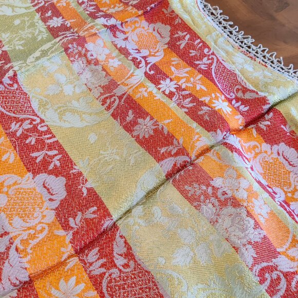 Reversible Vintage Tapestry Silk Bedspread - Picture 9 of 12